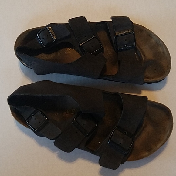 Birkenstock Shoes - Birkenstock Gray Leather Sandals 39
